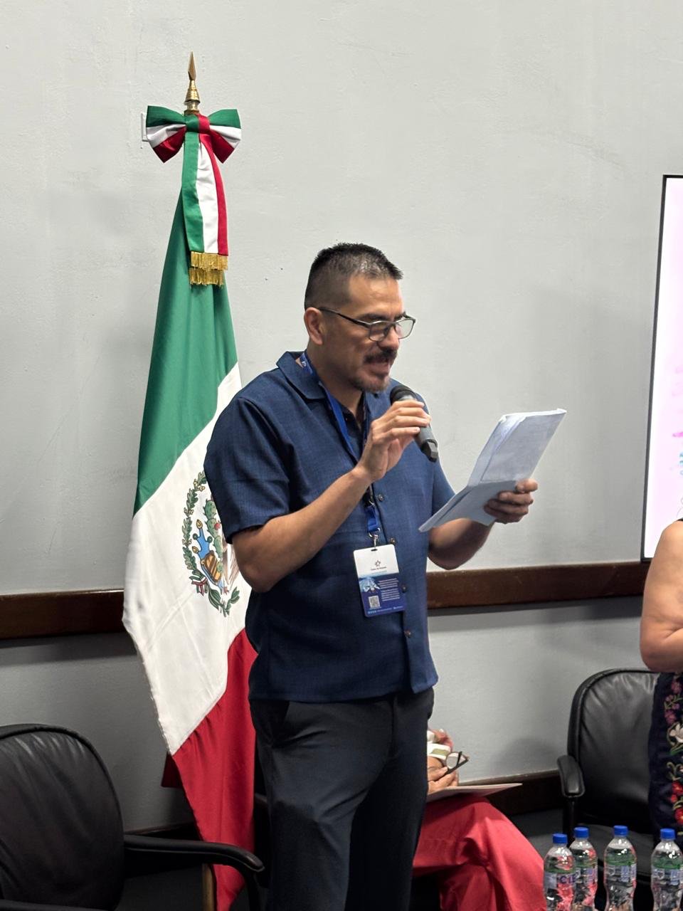 Lectura durante el encuentro literario